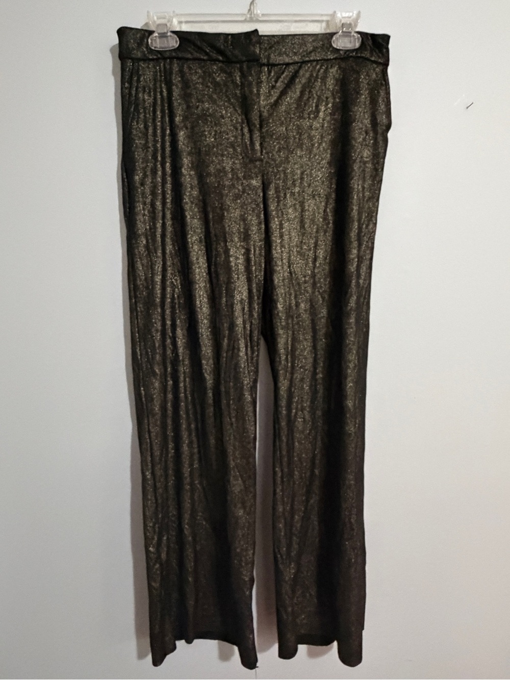 Joie Metallic Bronze Wide-Leg Trousers